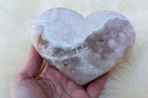 Pink amethyst heart