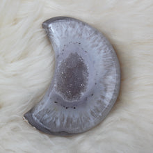 Agate geode crescent moon