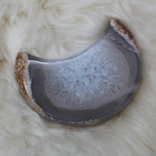 Agate geode crescent moon