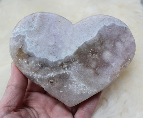 Pink amethyst heart