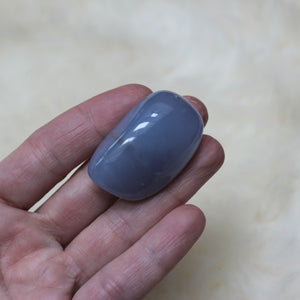 Blue chalcedony pocket stone