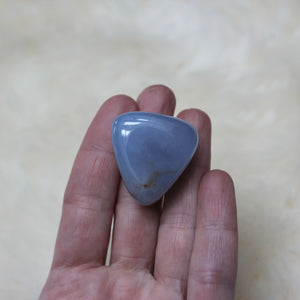 Blue chalcedony pocket stone