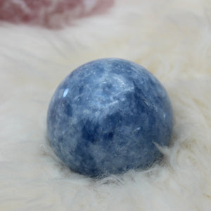 Blue calcite sphere