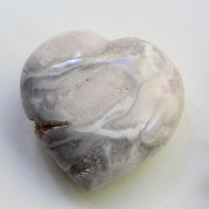 Blue Flower Agate Heart 5