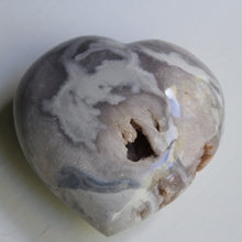 Blue Flower Agate Heart 5